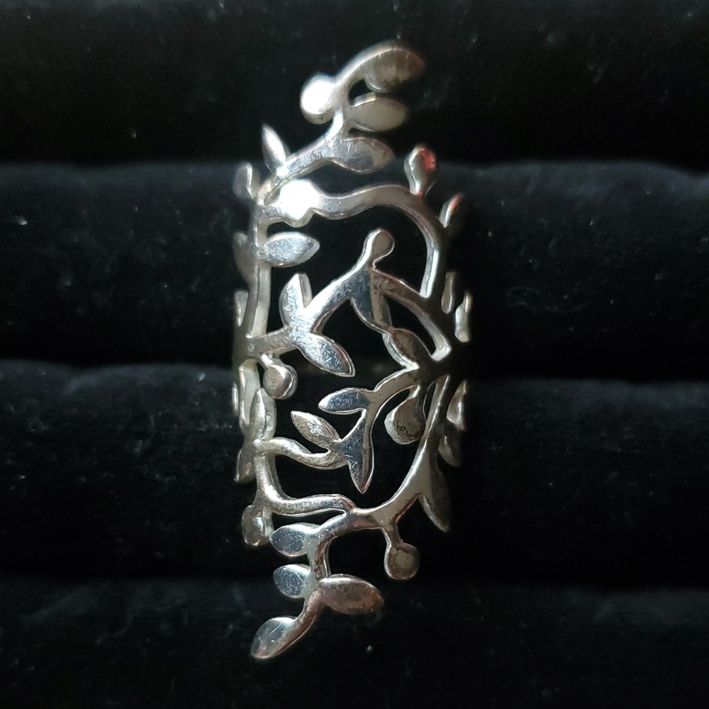 925 sterling silver vine ring